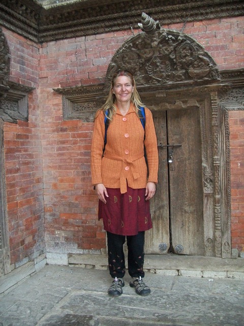I'm too tall for a common door in Nepal