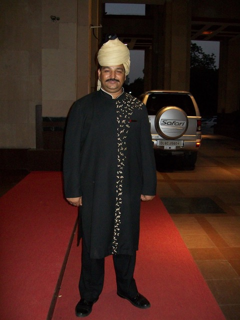 Indian Doorman at Fancy Hotel